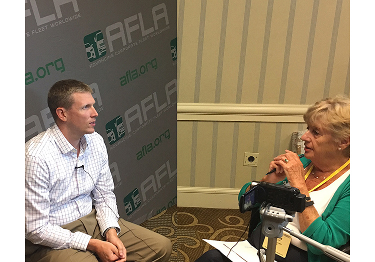 Erik Rasmussen is interviewed by Fleet Management Weekly's Janice Sutton at AFLA.